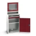 bott Verso computerkast 650x550x1650mm 1 legbord 1 schuiflade 1 deur RAL 3004