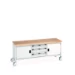 bott Cubio werkbank Multiplex 2 deuren 3 laden Breedte 2000 mm RAL 7035