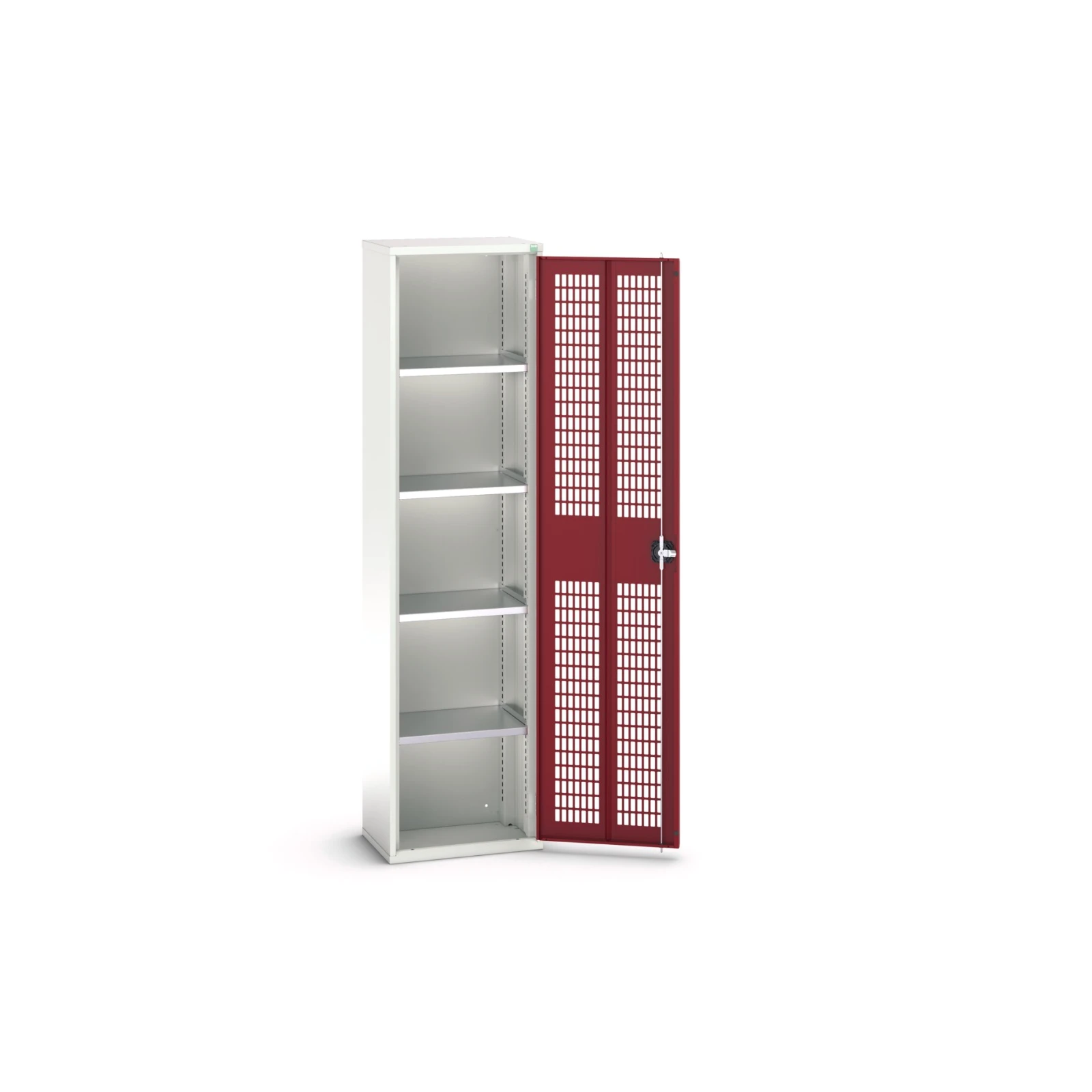 bott Verso kast gevleugelde deuren 525x350x2000mm 4 legborden RAL 3004