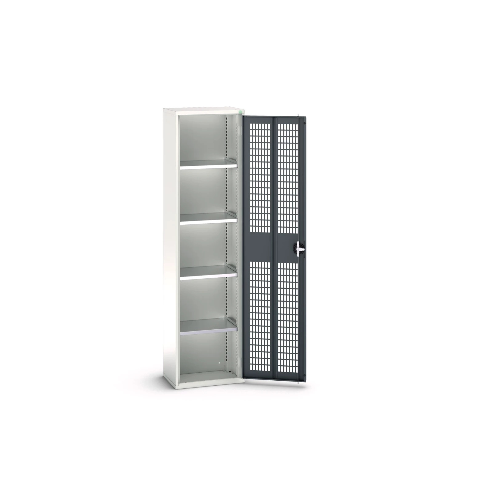 bott Verso kast gevleugelde deuren 525x350x2000mm 4 legborden RAL 7016