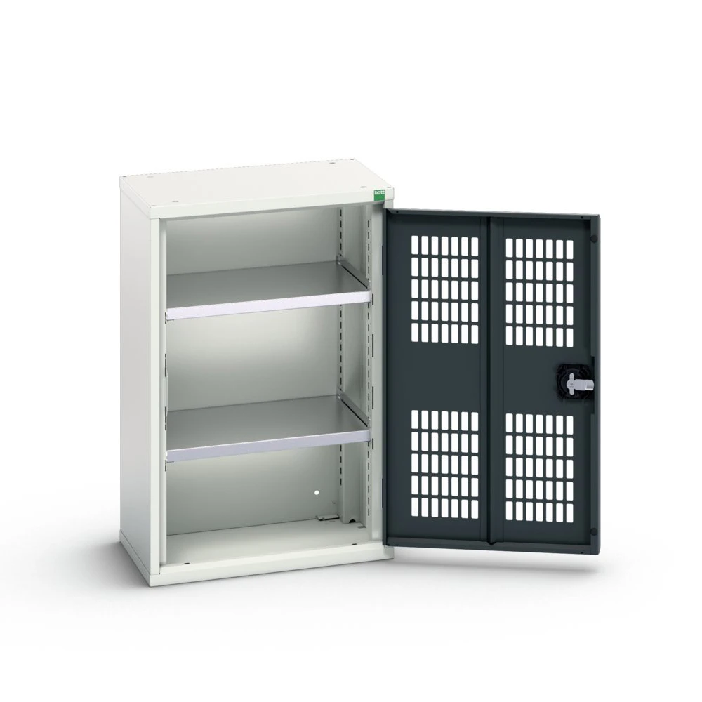 bott Verso kast gevleugelde deuren 525x350x800mm 2 legborden RAL 7016