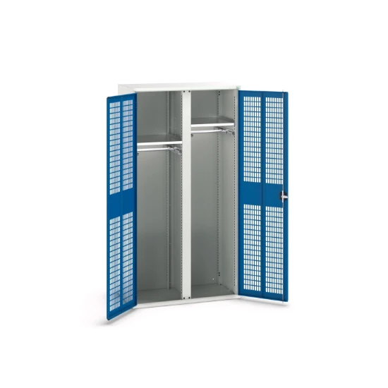 bott Verso kast gevleugelde deuren 1050x550x2000mm 2 legborden 2 rails RAL 5010