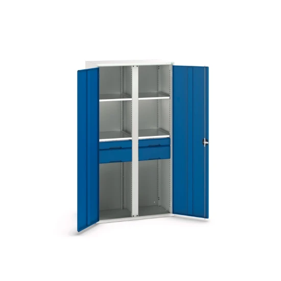 bott Verso systeemkast 1050x550x2000mm 4 legborden 4 lades RAL 5010
