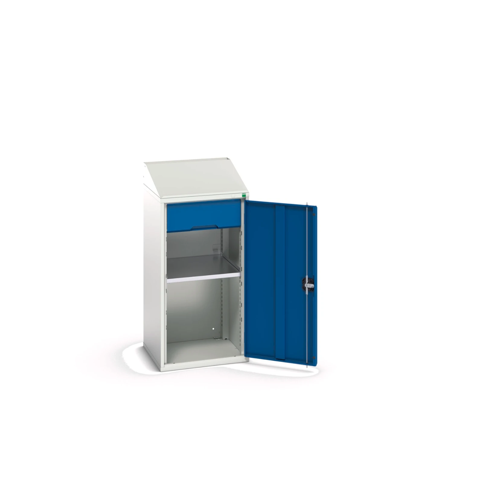 bott Verso systeemkast 525x550x1130mm 2 legborden 1 deur 1 lade RAL 5010