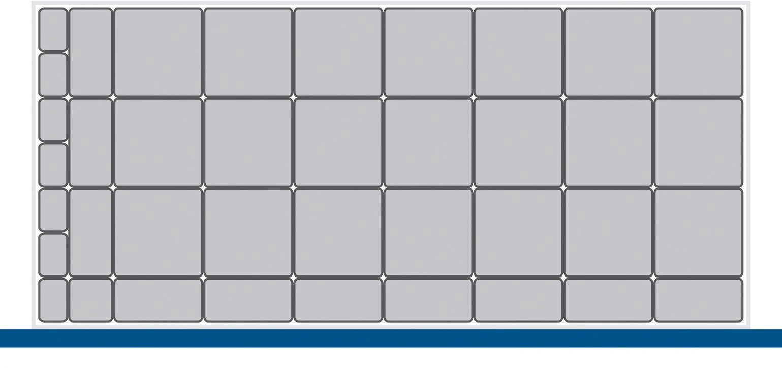 bott Cubio indelingsassortiment EKK-136100-1 RAL 7011