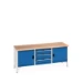 bott Cubio werkbank Multiplex 3 laden 2 deuren Breedte 2000 mm RAL 5010