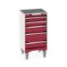 bott Cubio mobiele schuifladenkast 5 laden breedte 525 mm RAL 3004