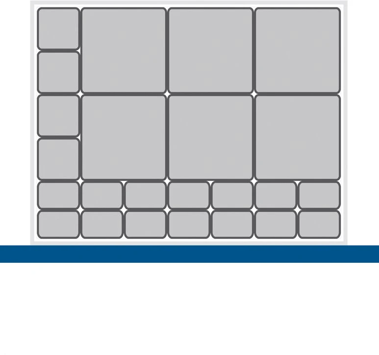 bott Cubio indelingsassortiment EKK-65100-1 RAL 7011