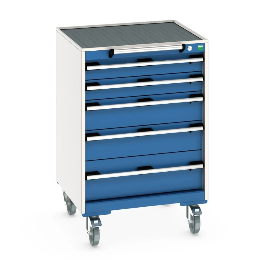 bott Cubio gereedschapswagen 5 laden breedte 650 mm RAL 5010