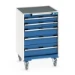 bott Cubio gereedschapswagen 5 laden breedte 650 mm RAL 5010