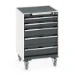 bott Cubio gereedschapswagen 5 laden breedte 650 mm RAL 7016