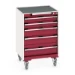 bott Cubio gereedschapswagen 5 laden breedte 650 mm RAL 3004