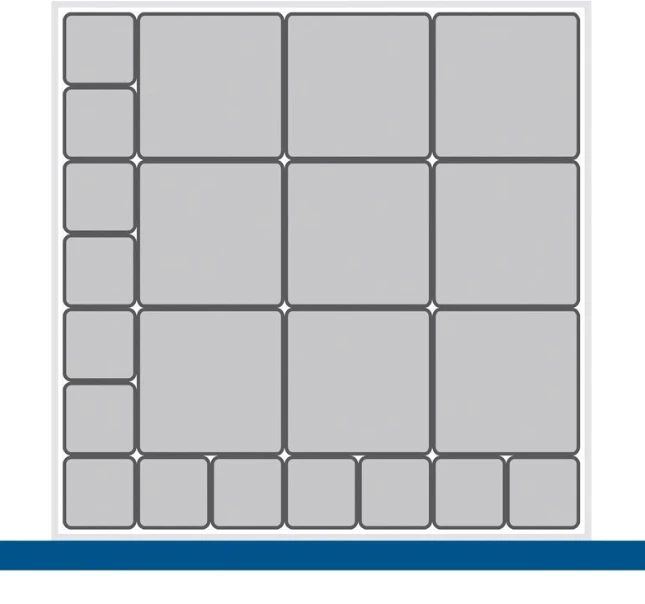bott Cubio indelingsassortiment EKK-66100-1 RAL 7011