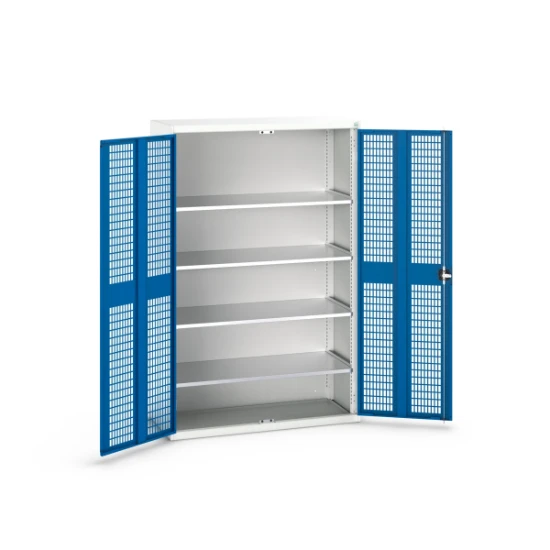 bott Verso kast gevleugelde deuren 1300x550x2000mm 4 legborden RAL 5010