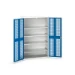 bott Verso kast gevleugelde deuren 1300x550x2000mm 4 legborden RAL 5010