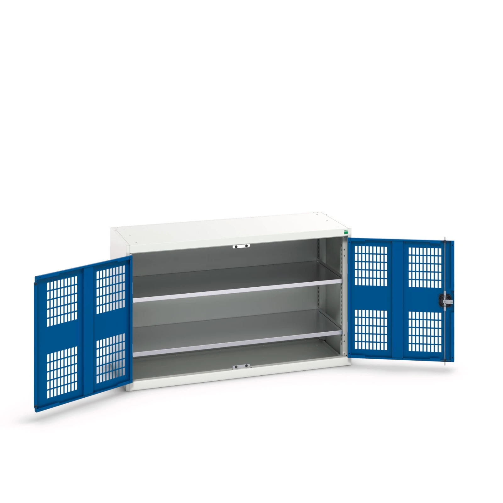 bott Verso kast gevleugelde deuren 1300x550x800mm 2 legborden RAL 5010