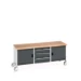 bott Cubio werkbank Multiplex 2 deuren 3 laden Breedte 2000 mm RAL 7016