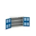 bott Verso kast gevleugelde deuren 1050x350x800mm 2 legborden RAL 5010