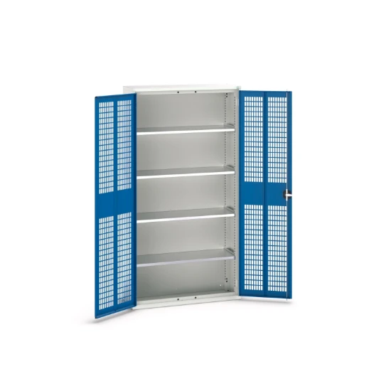 bott Verso kast gevleugelde deuren 1050x350x2000mm 4 legborden RAL 5010