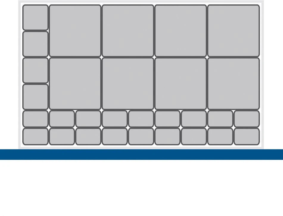 bott Cubio indelingsassortiment EKK-85100-1 RAL 7011