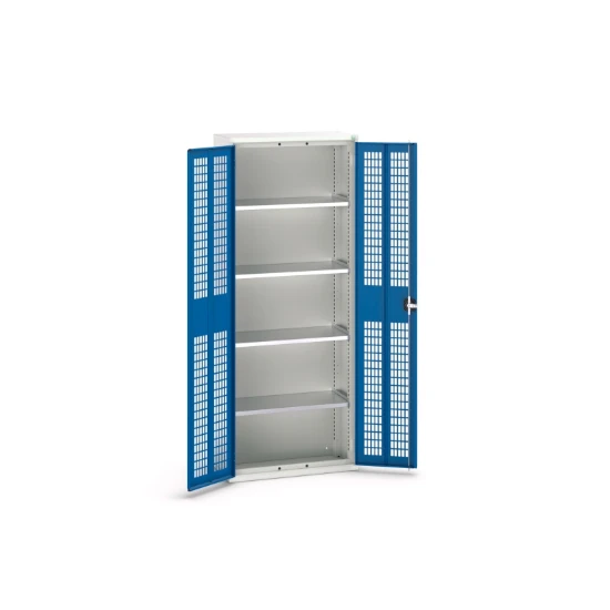 bott Verso kast gevleugelde deuren 800x350x2000mm 4 legborden RAL 5010