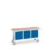 bott Verso verrijdbare werkbank 1750x600x830mm 3 laden 2 deuren Multiplex RAL 5010