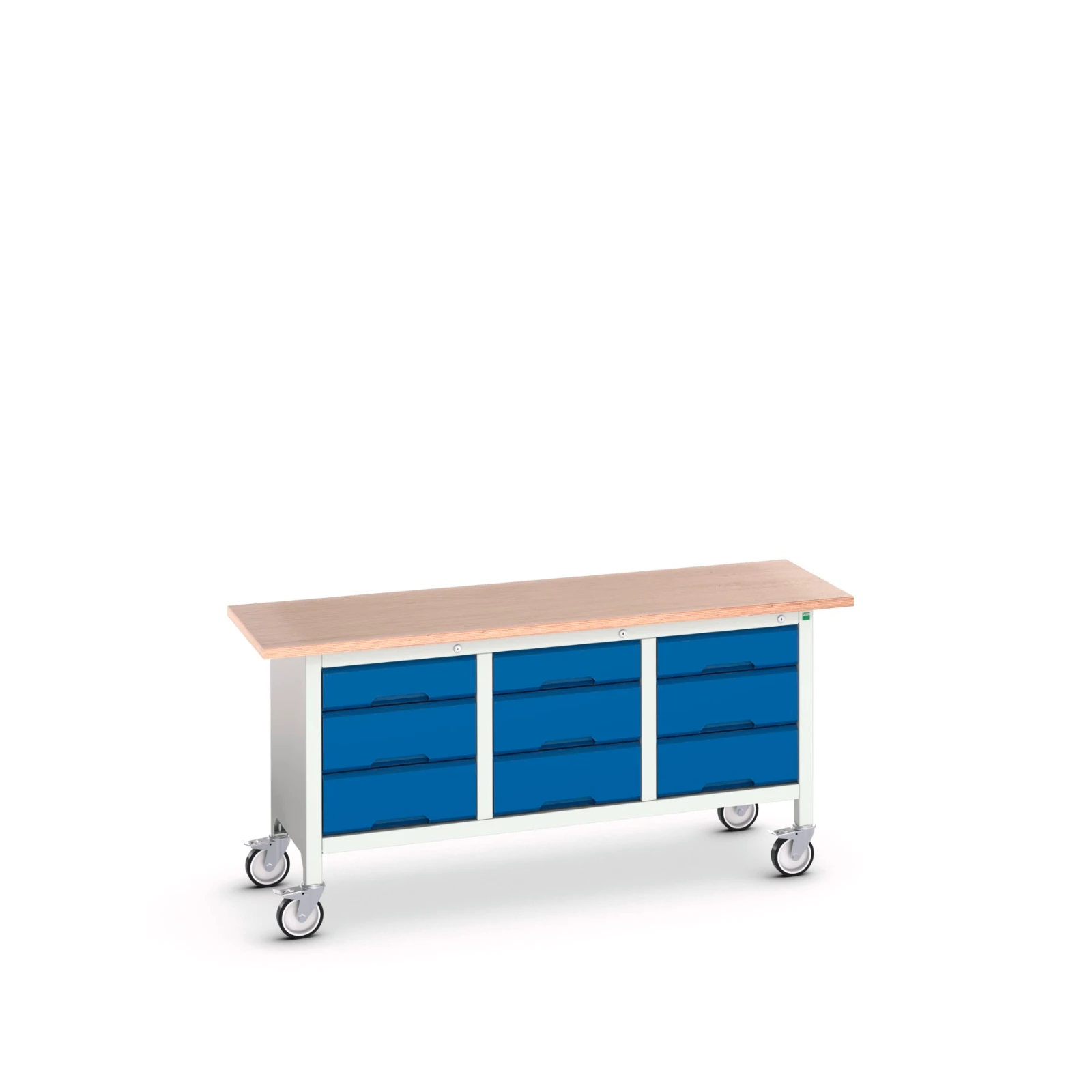 bott Verso verrijdbare werkbank 1750x600x830mm 9 laden Multiplex RAL 5010