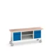 bott Verso verrijdbare werkbank 2000x600x830mm 2 laden 1 middenschap 2 deuren Multiplex RAL 5010