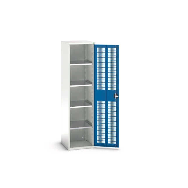 bott Verso kast gevleugelde deuren 525x550x2000mm 4 legborden RAL 5010