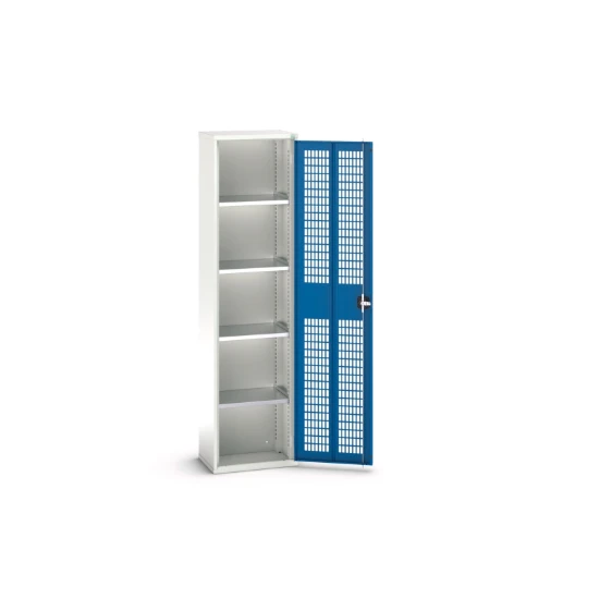 bott Verso kast gevleugelde deuren 525x350x2000mm 4 legborden RAL 5010