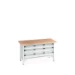 bott Cubio werkbank Multiplex 3 laden Breedte 1500 mm RAL 7035