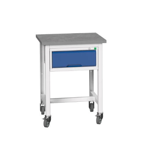 bott Verso verrijdbare werkbank met lade Linoleum 700x600x930mm RAL 5010