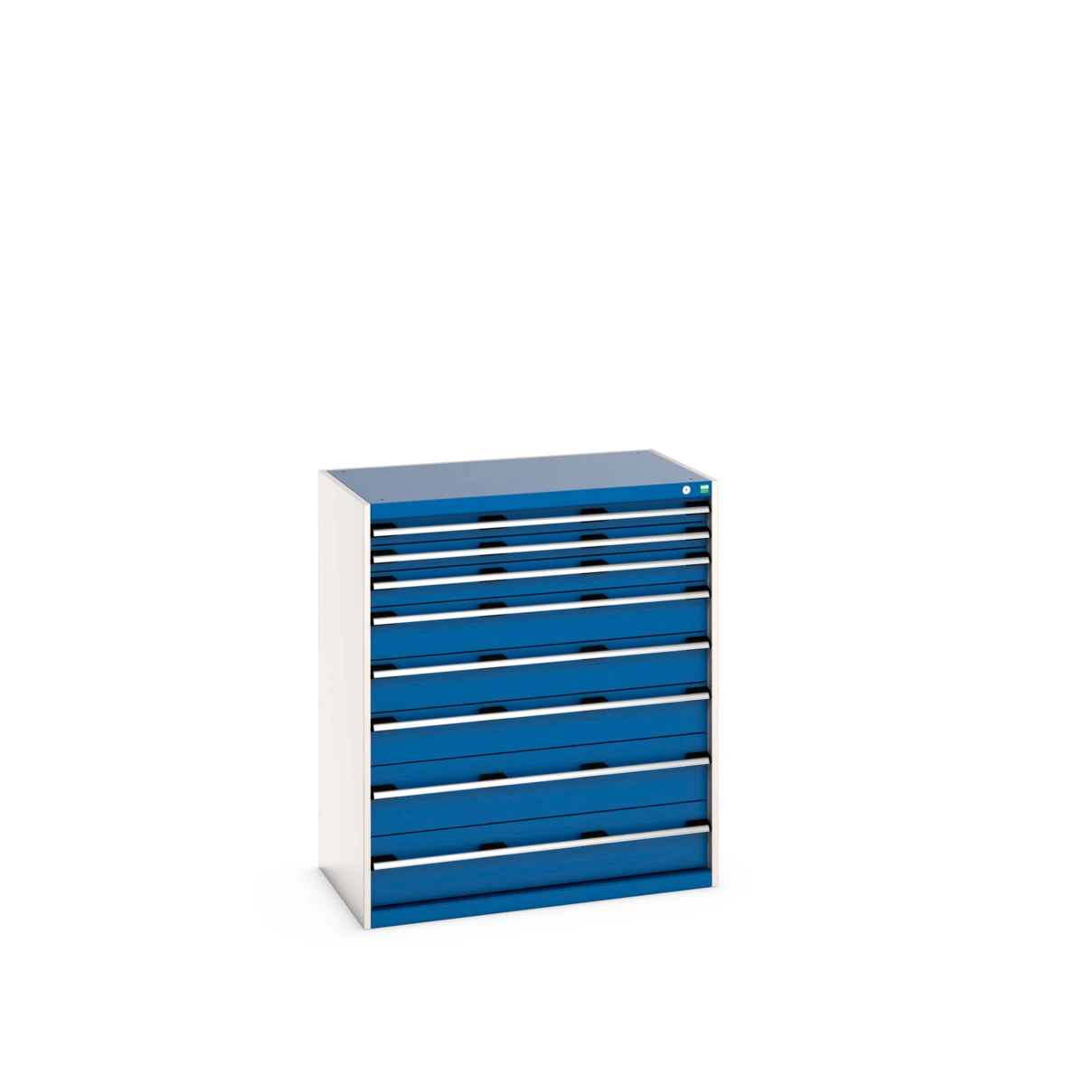bott Cubio schuifladenkast hoogte 1200 mm 8 laden 200kg RAL 5010