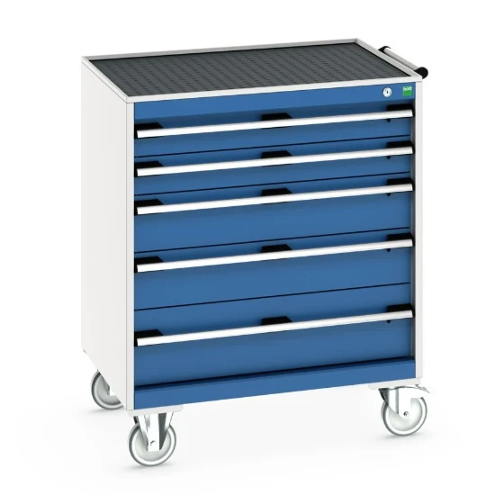 bott Cubio gereedschapswagen 5 laden breedte 800 mm RAL 5010