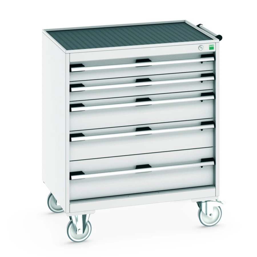 bott Cubio gereedschapswagen 5 laden breedte 800 mm RAL 7035