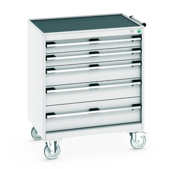 bott Cubio gereedschapswagen 5 laden breedte 800 mm RAL 7035