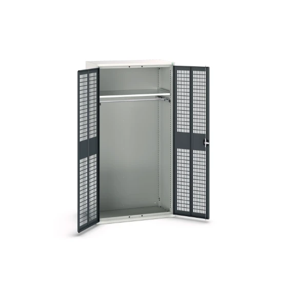 bott Verso kast gevleugelde deuren 1050x550x2000mm 1 legbord 1 rail RAL 7016