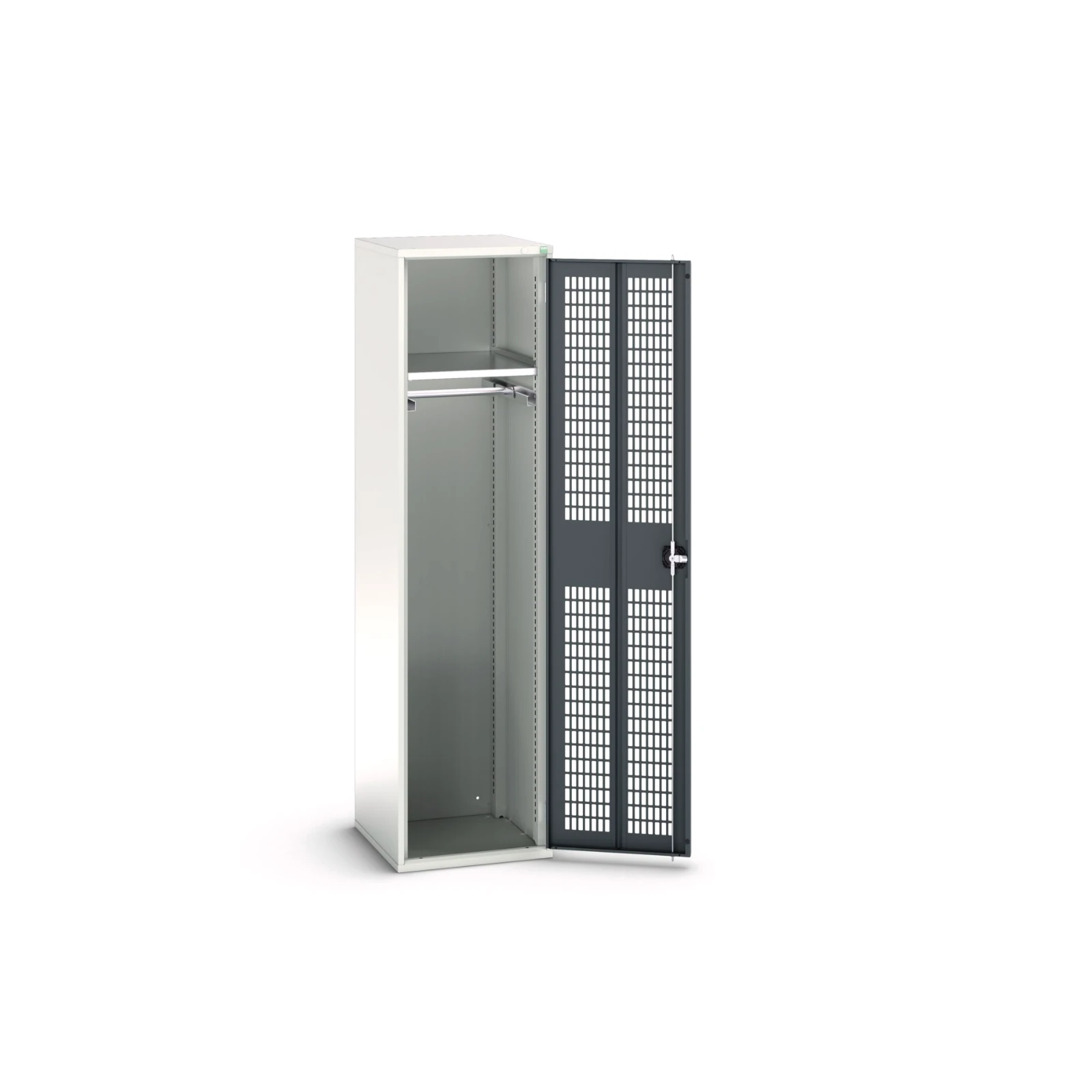 bott Verso kast gevleugelde deuren 525x550x2000mm 1 legbord 1 stang RAL 7016