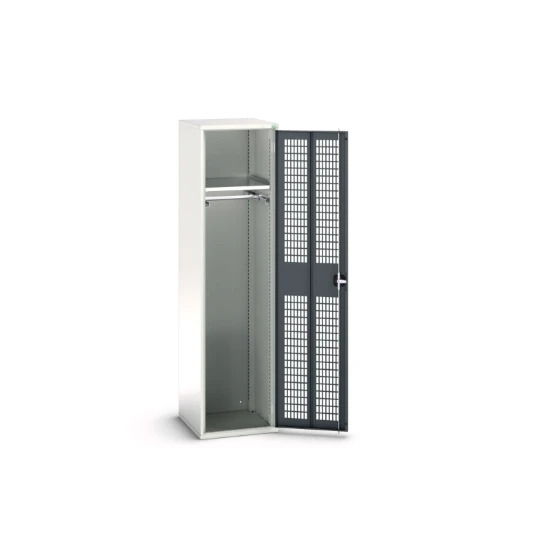 bott Verso kast gevleugelde deuren 525x550x2000mm 1 legbord 1 stang RAL 7016