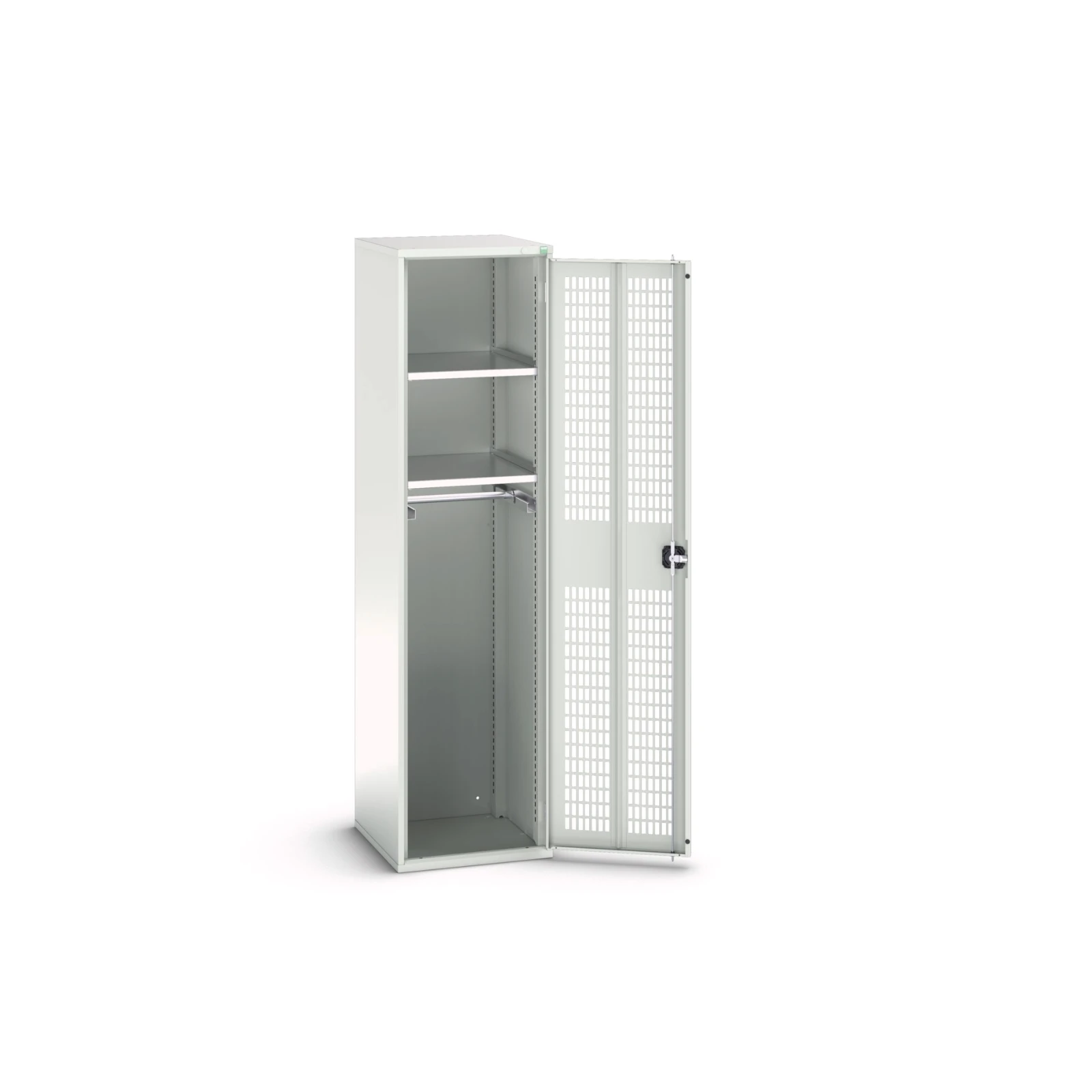 bott Verso kast gevleugelde deuren 525x550x2000mm 2 legborden 1 stang RAL 7035