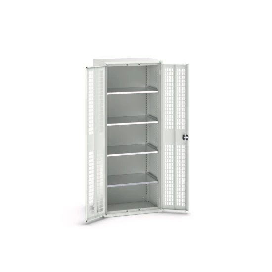 bott Verso kast gevleugelde deuren 800x350x2000mm 4 legborden RAL 7035