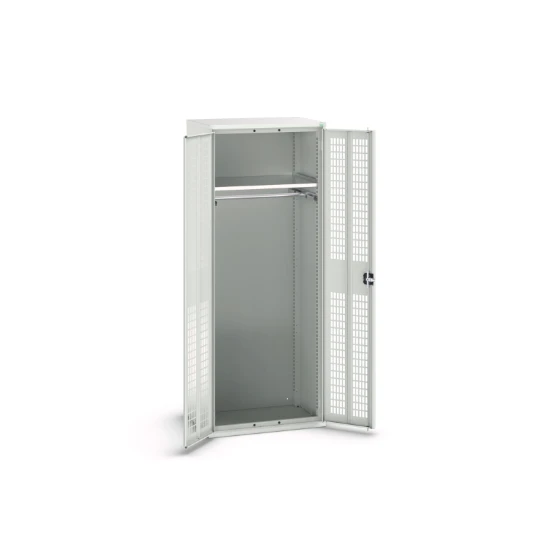 bott Verso kast gevleugelde deuren 800x350x2000mm 1 legbord 1 rail RAL 7035
