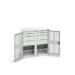 bott Verso kast gevleugelde deuren 1050x550x1000mm 2 legborden 8 laden RAL 7035