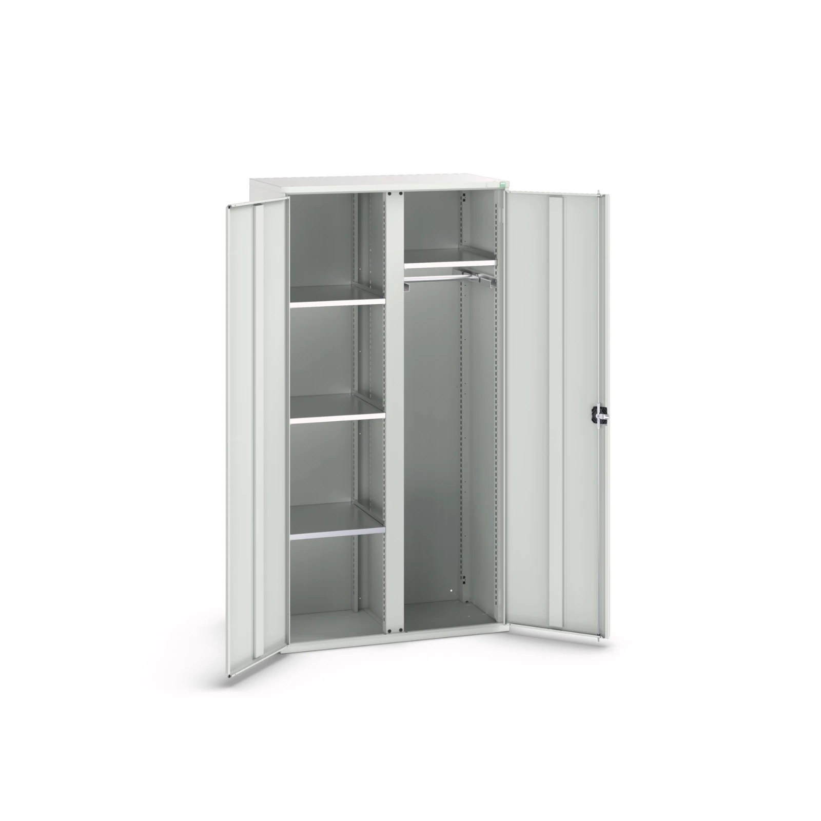 bott Verso systeemkast 1050x550x2000mm 4 legborden 1 rail RAL 7035