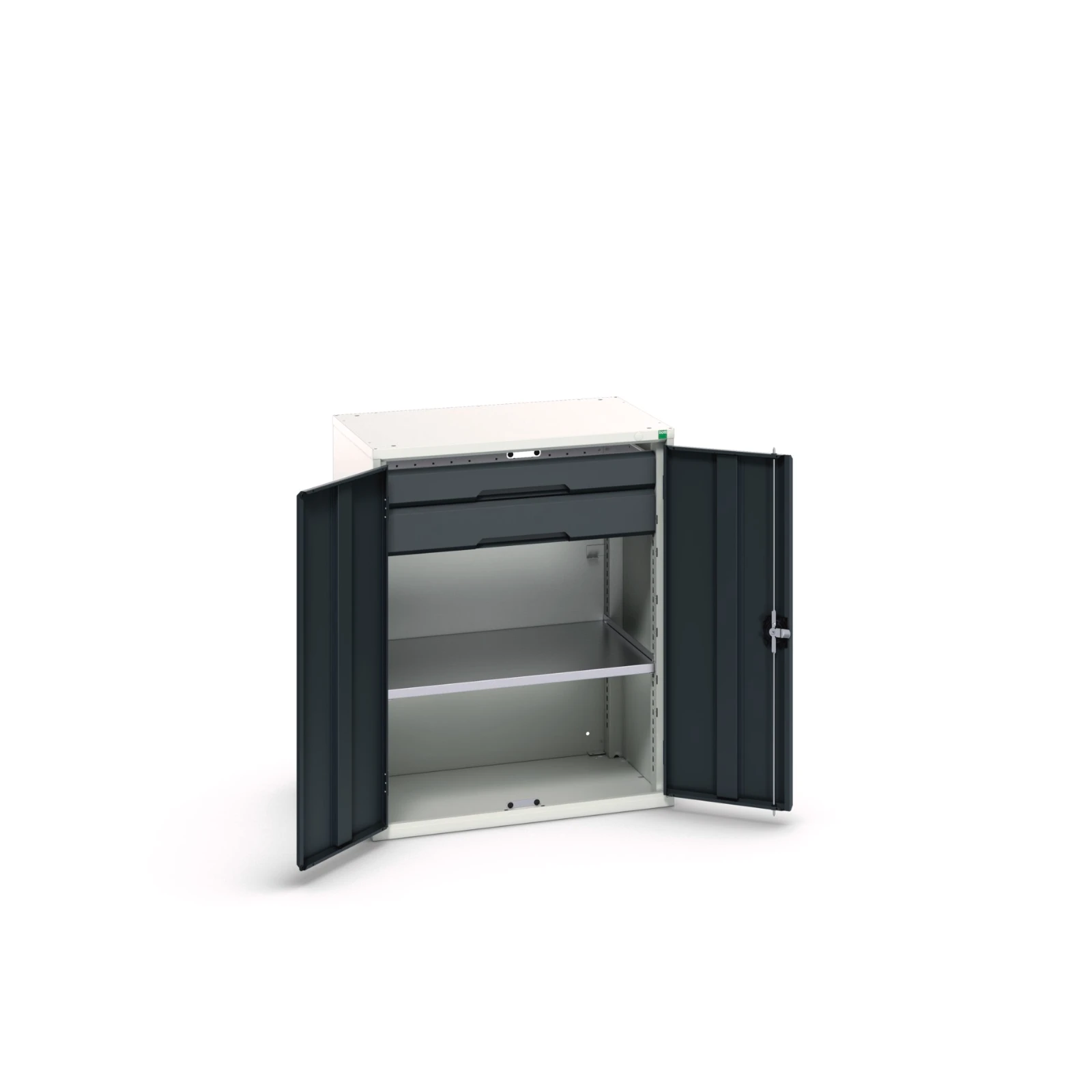 bott Verso systeemkast 800x550x1000mm 1 legbord 2 laden RAL 7016