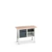 bott Verso verstelbare werkbank 1250x600x830-930mm 1 deur Multiplex RAL 7016