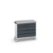 bott Verso gereedschapswagen 1050x600x980mm 5 laden lino top tray RAL 7016