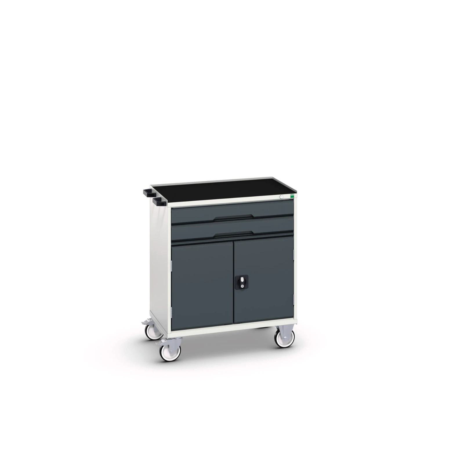 bott Verso mobiele kast 800x550x965mm 2 laden 2 deuren top tray RAL 7016