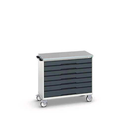 bott Verso gereedschapswagen 1050x600x980mm 7 laden lino top RAL 7016