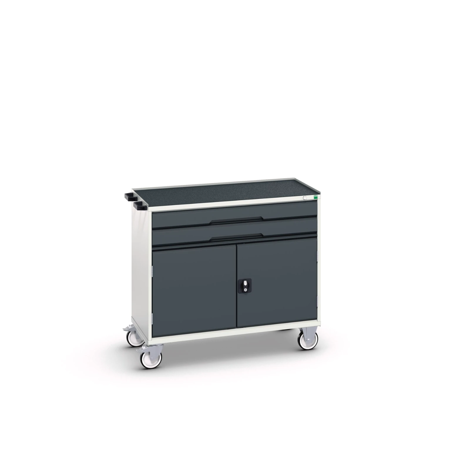 bott Verso mobiele kast 1050x550x965mm 2 laden 2 deuren top tray RAL 7016
